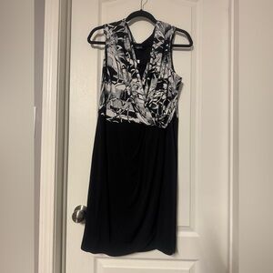 Elegant Ricki’s Black and White Sleeveless Dress